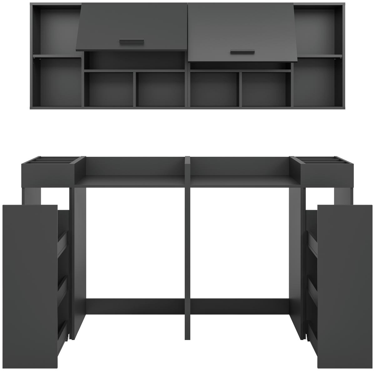 Prádelna Free Antracit - antracitová, Basics, kompozitní dřevo (190/195/60cm) - MID.YOU