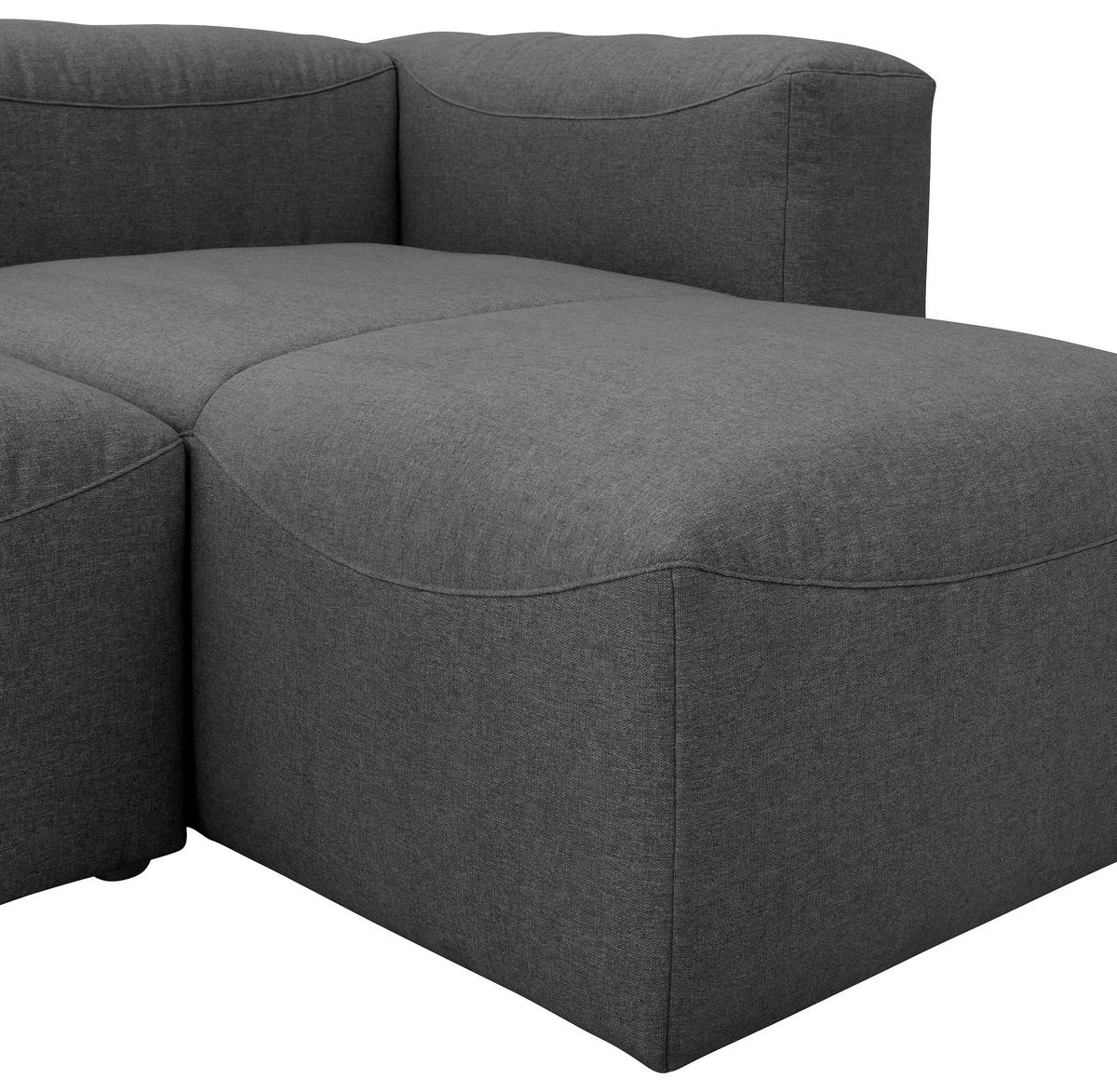 Ecksofa Lena Anthrazit Flachgewebe - Anthrazit, Design, Textil (250/73/160cm) - Max Winzer