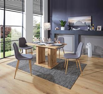 Gemütlich einrichten mit Möbeln in Holzoptik Eleganter Esstisch fürs Wohnzimmer