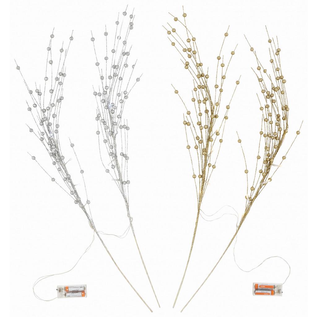 LED-Dekoleuchte Rosita Zweig Silber/Gold