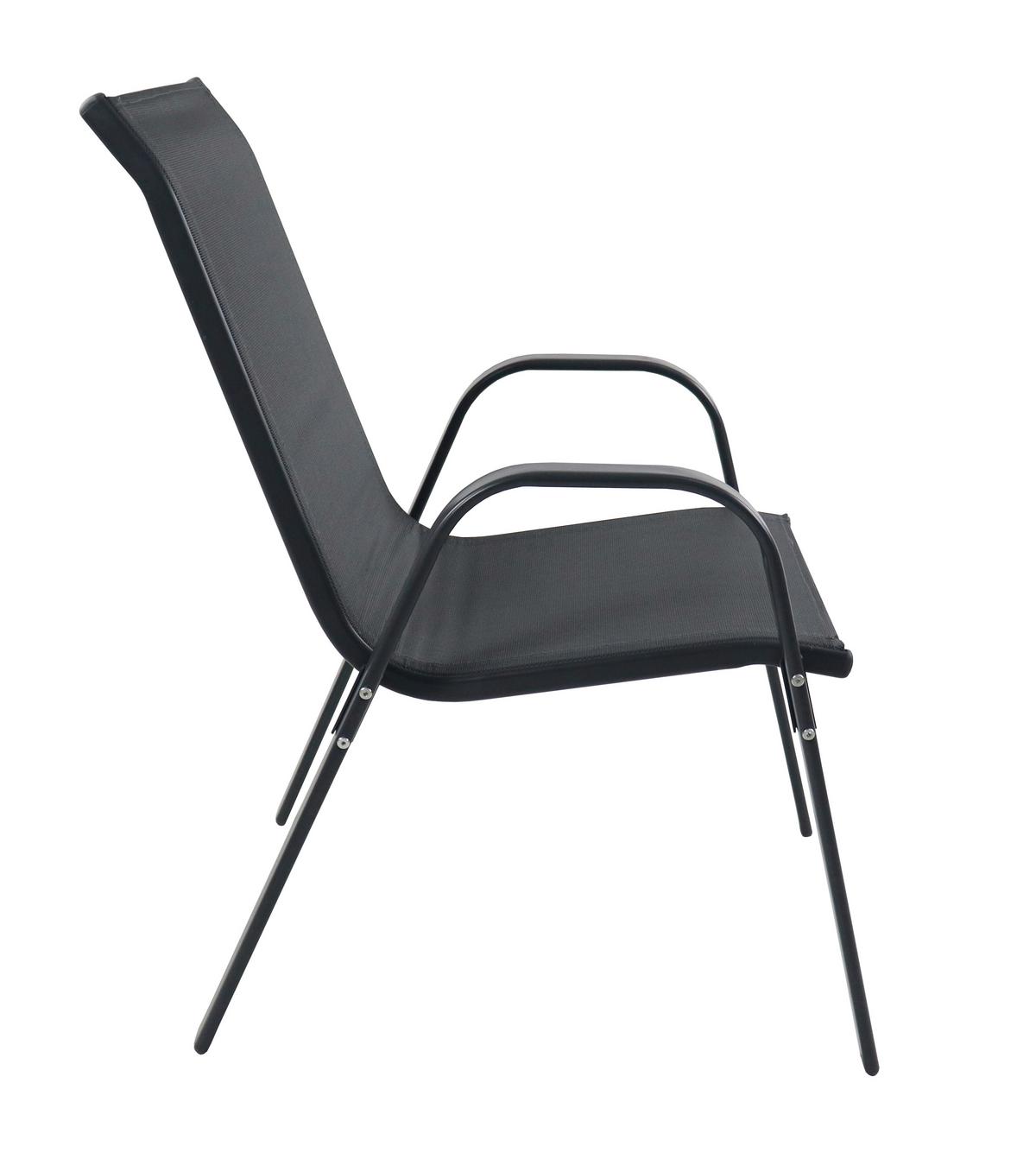 Gartenstuhl-Set Sonlas 4-teilig Anthrazit - Anthrazit, MODERN, Kunststoff/Metall (56/89/73cm) - MID.YOU