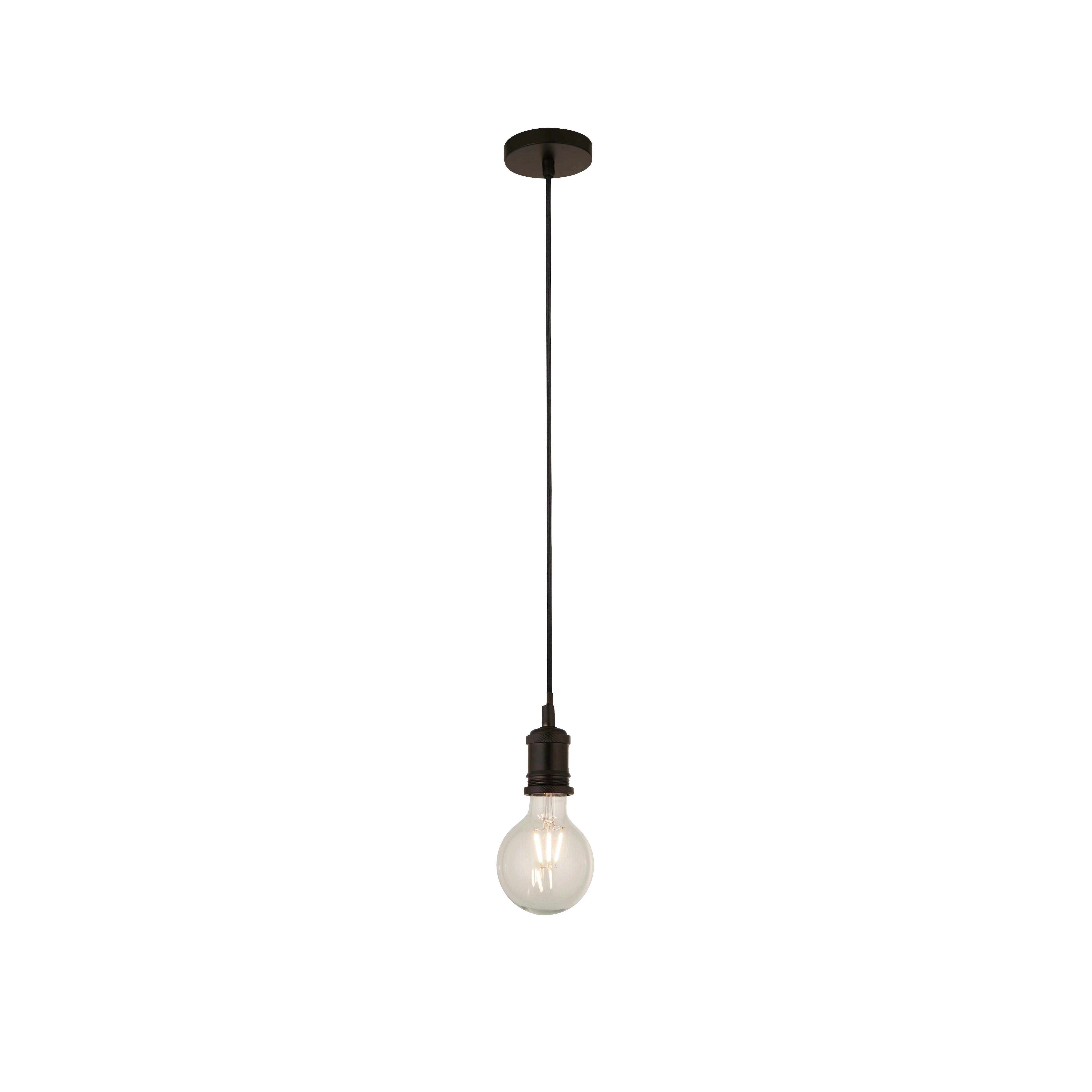 Pendelleuchte 7461bk Suspension - Schwarz, KONVENTIONELL, Metall (9,8/300cm)