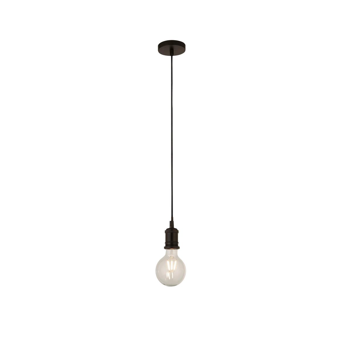 Pendelleuchte 7461bk Suspension - Schwarz, KONVENTIONELL, Metall (9,8/300cm)