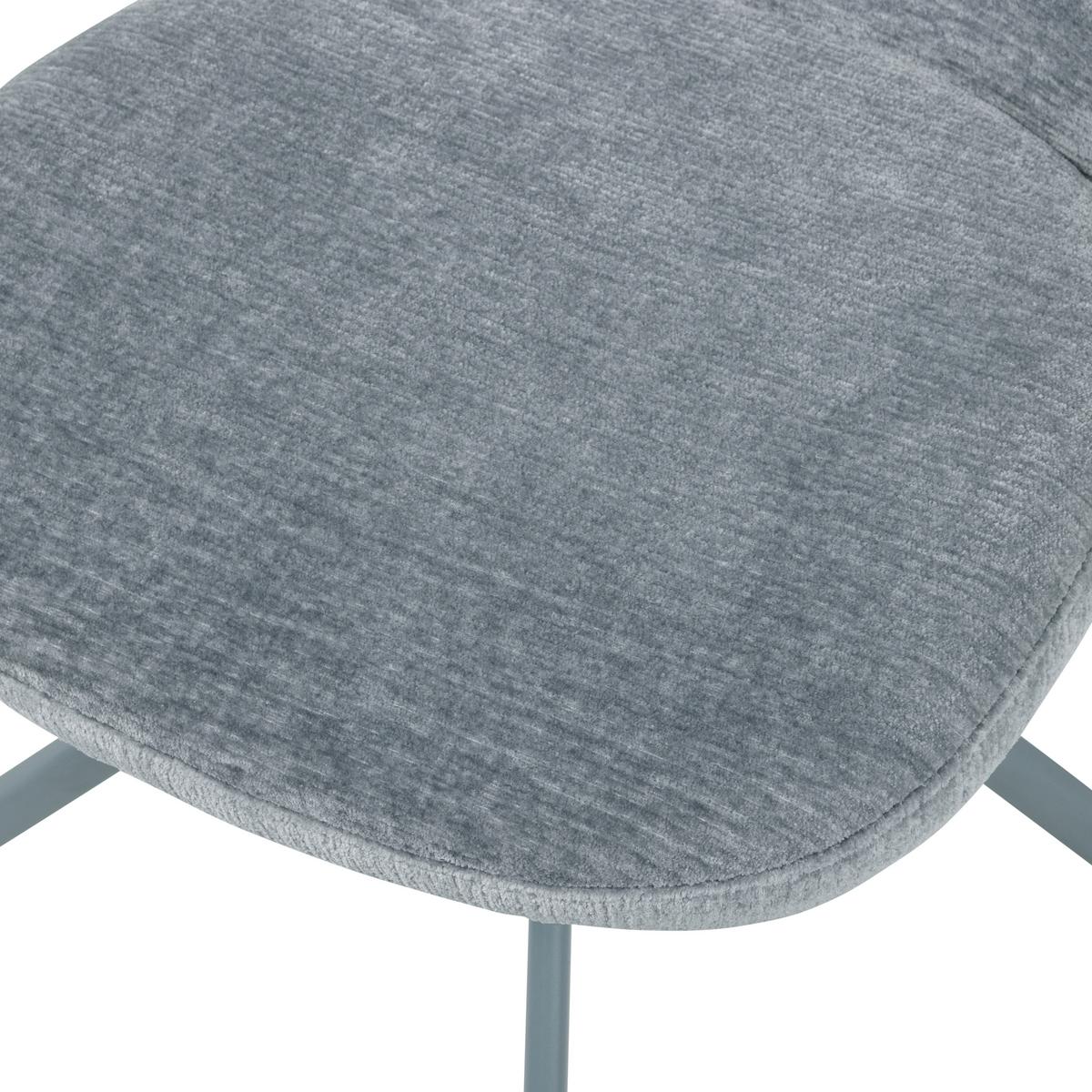 STUHL-SET Femke Blau B: 58cm - Blau, MODERN, Textil/Metall (58/80/65cm) - Livetastic