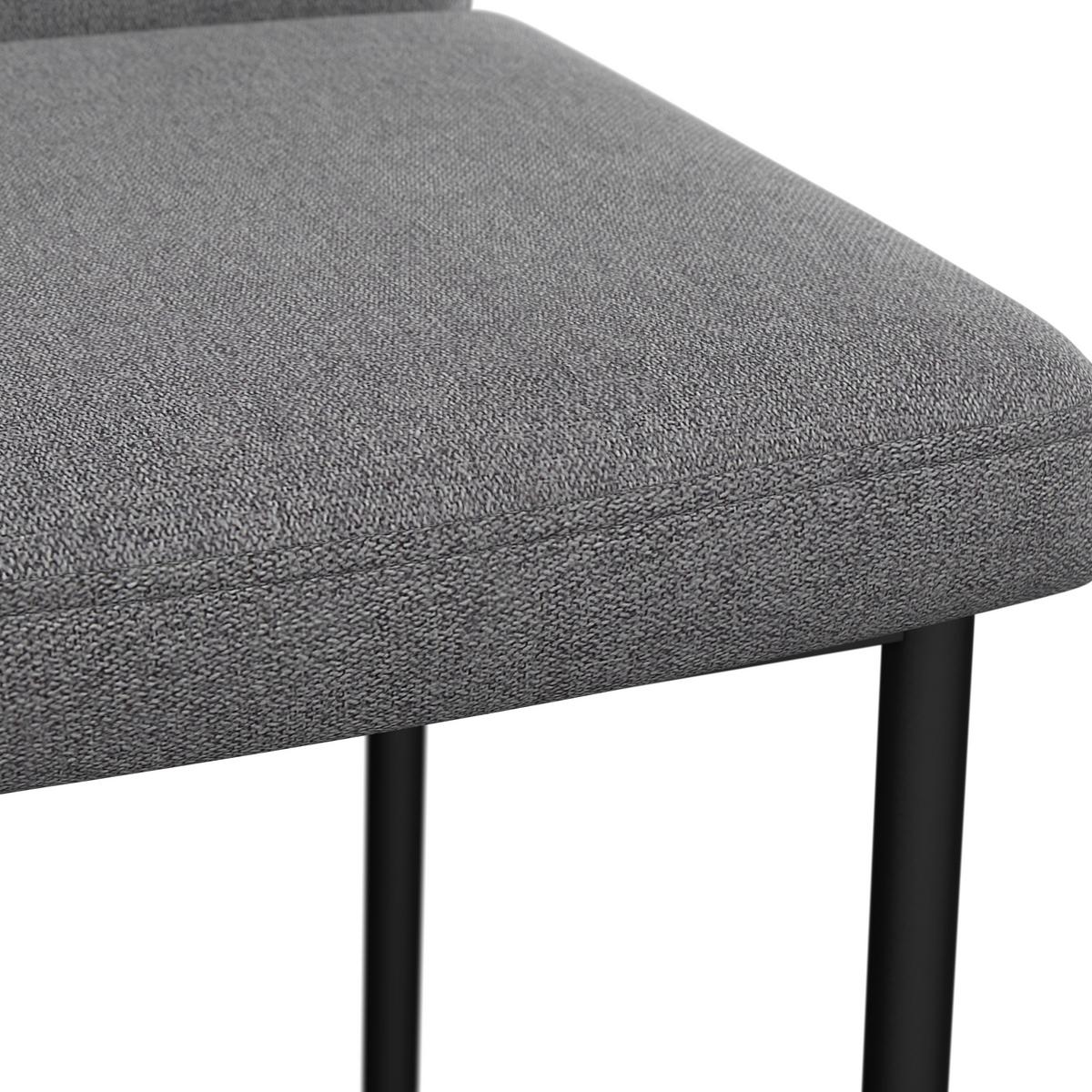 ŽIDLE CORI - černá/světle šedá, Moderní, kov/dřevo (45/87/57cm) - Bessagi Home