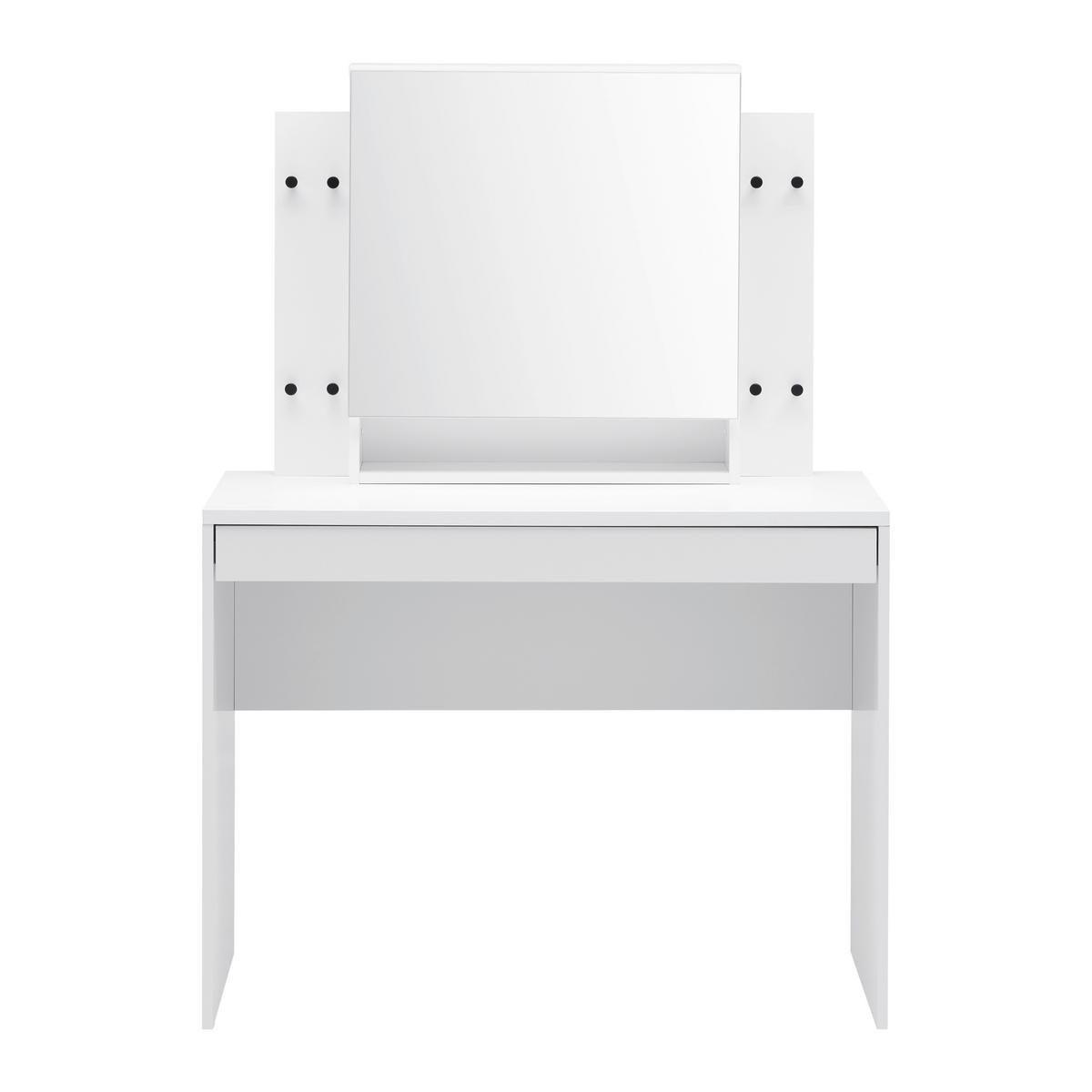 TOALETNÍ STOLEK EVA II -EXKLUSIV- - Moderní, kompozitní dřevo/sklo (100/140/45cm) - Mömax