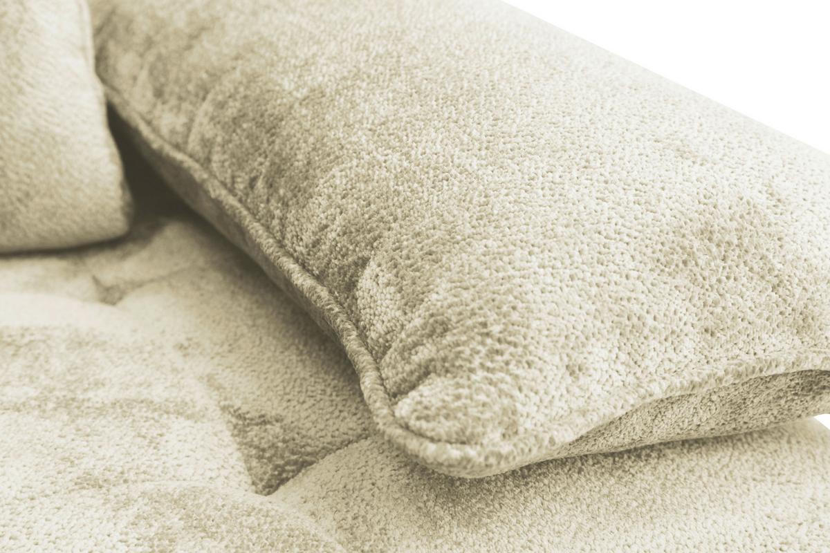 Schlafsofa Perla Creme B: 203 cm - Creme/Schwarz, KONVENTIONELL, Textil (203/94/96cm)