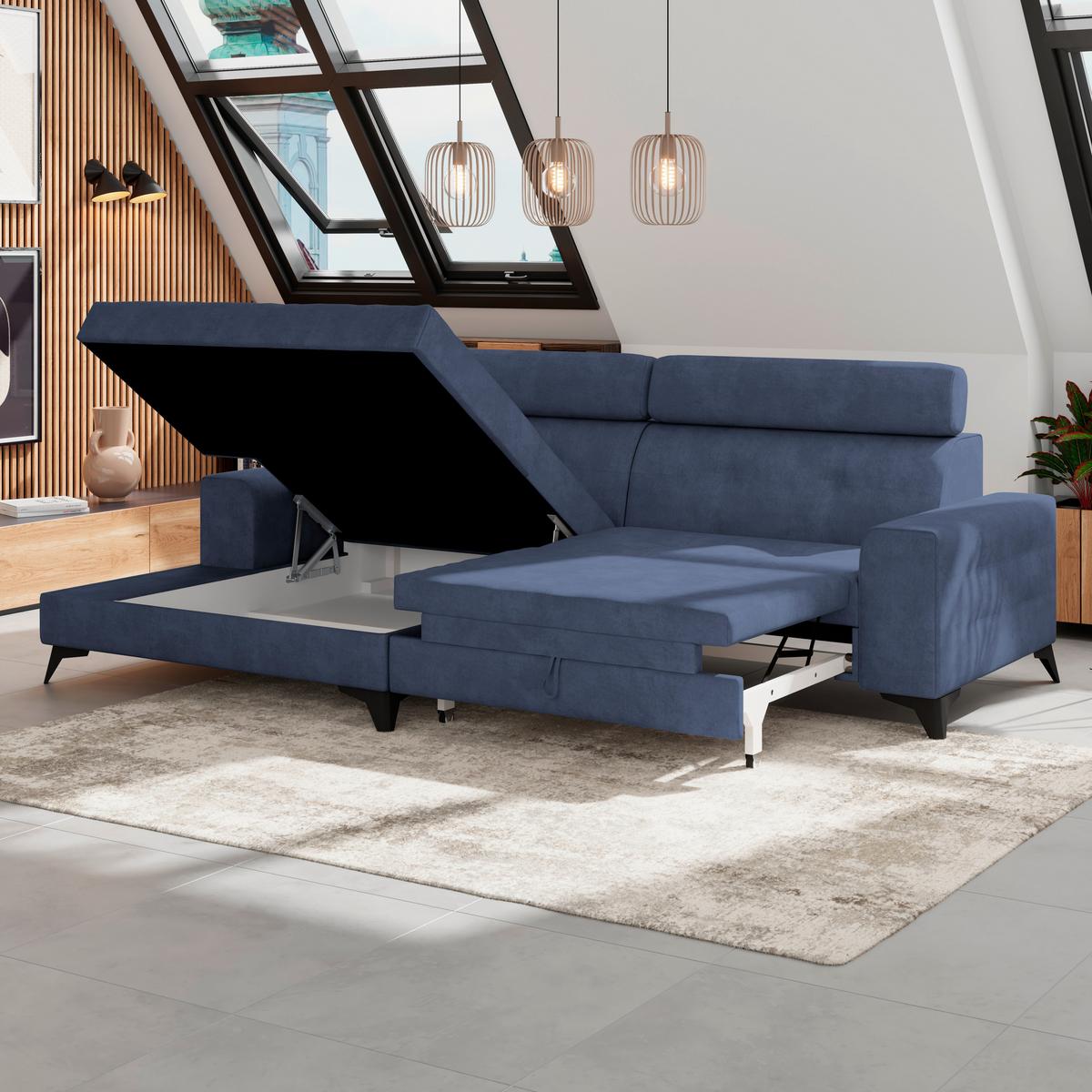 Wohnlandschaft Florida Mit Schlaffunktion Petrol - Petrol, MODERN, Holz/Holzwerkstoff (175/275cm)