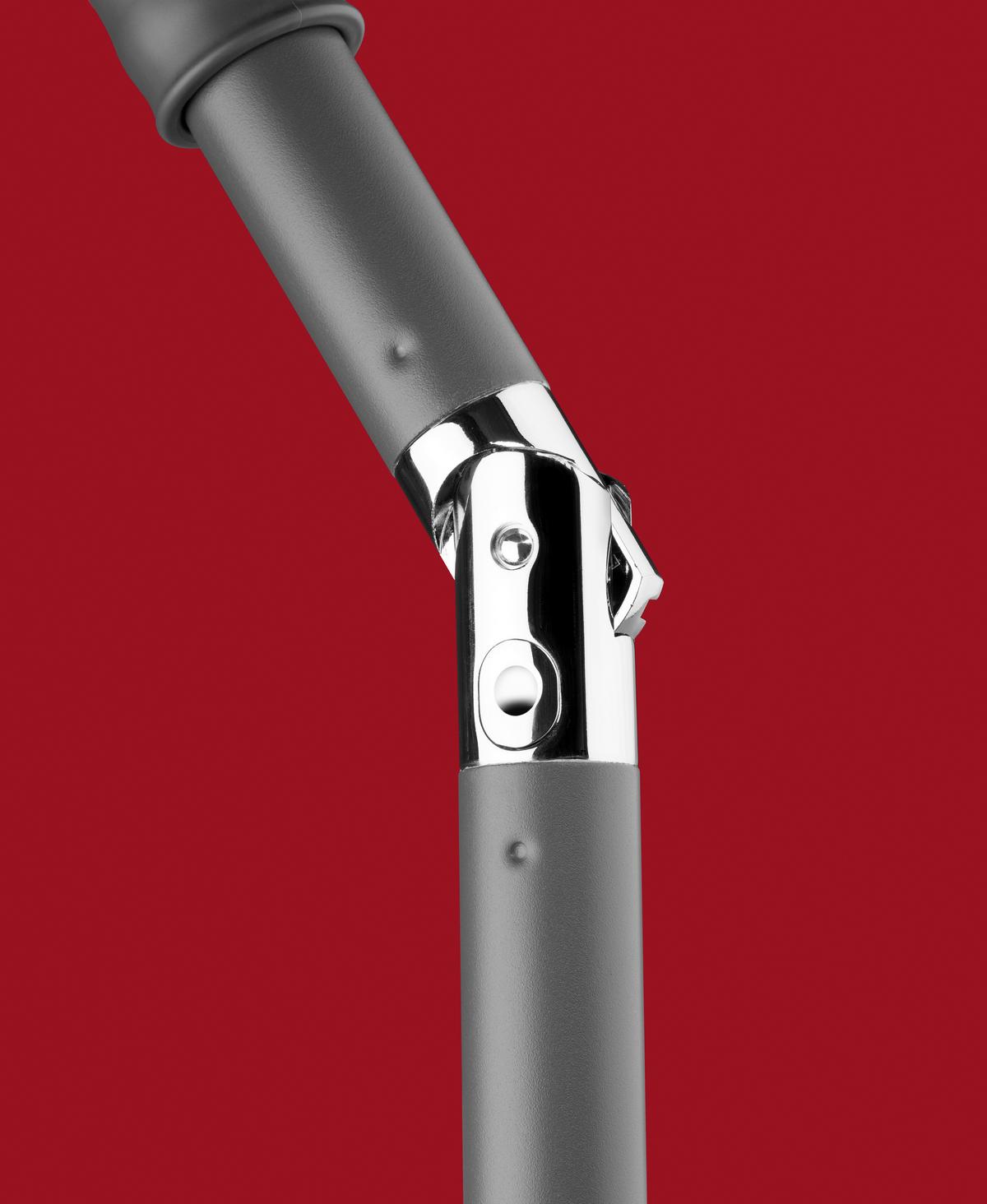 Sonnenschirm Sevilla BxHxT: 140x250x240 cm Rot - Anthrazit/Rot, Basics, Textil/Metall (140/250/240cm) - Schneider