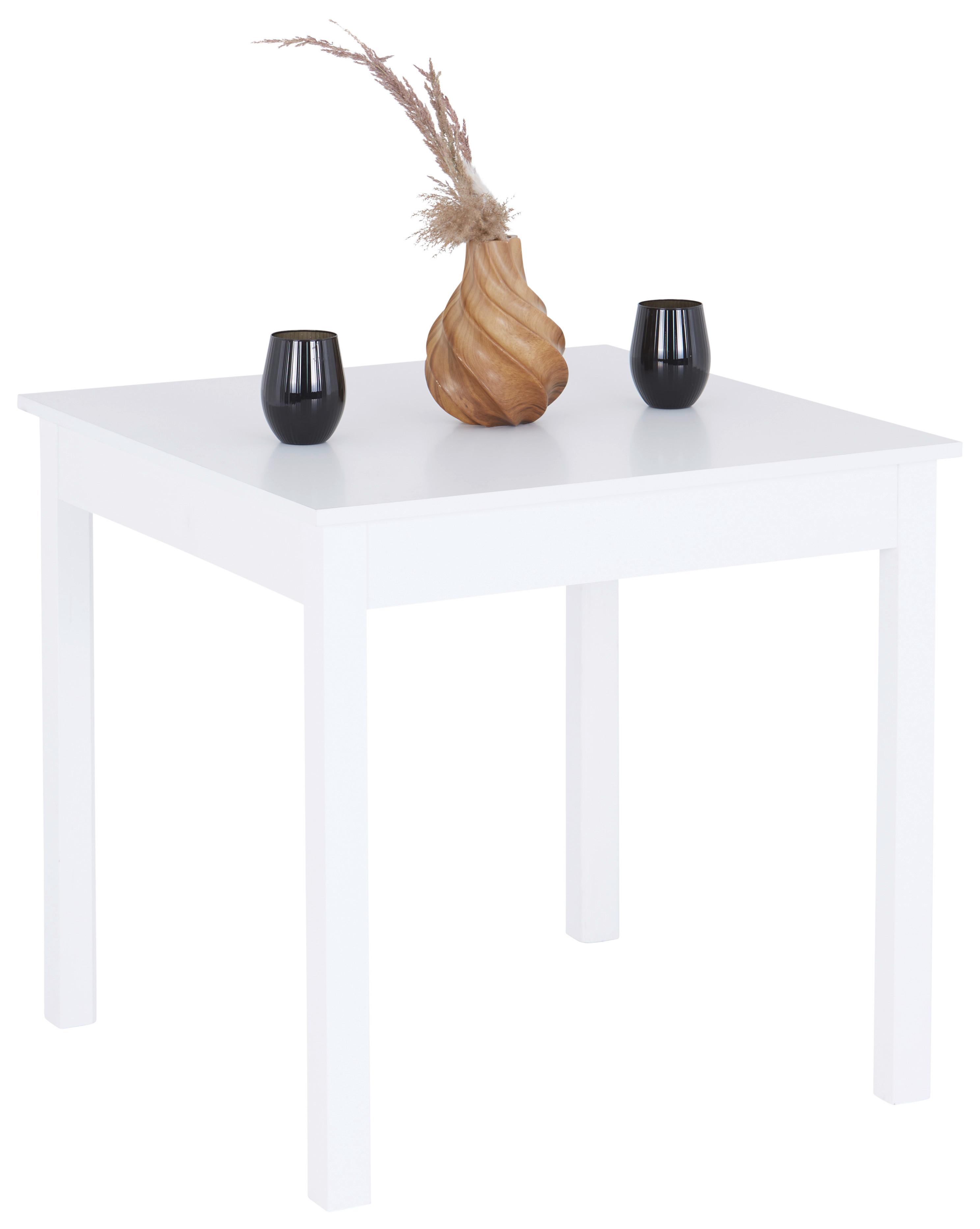 Étkezőasztal Brick 80 - fehér, Konventionell, faalapú anyag (80/76/80cm)