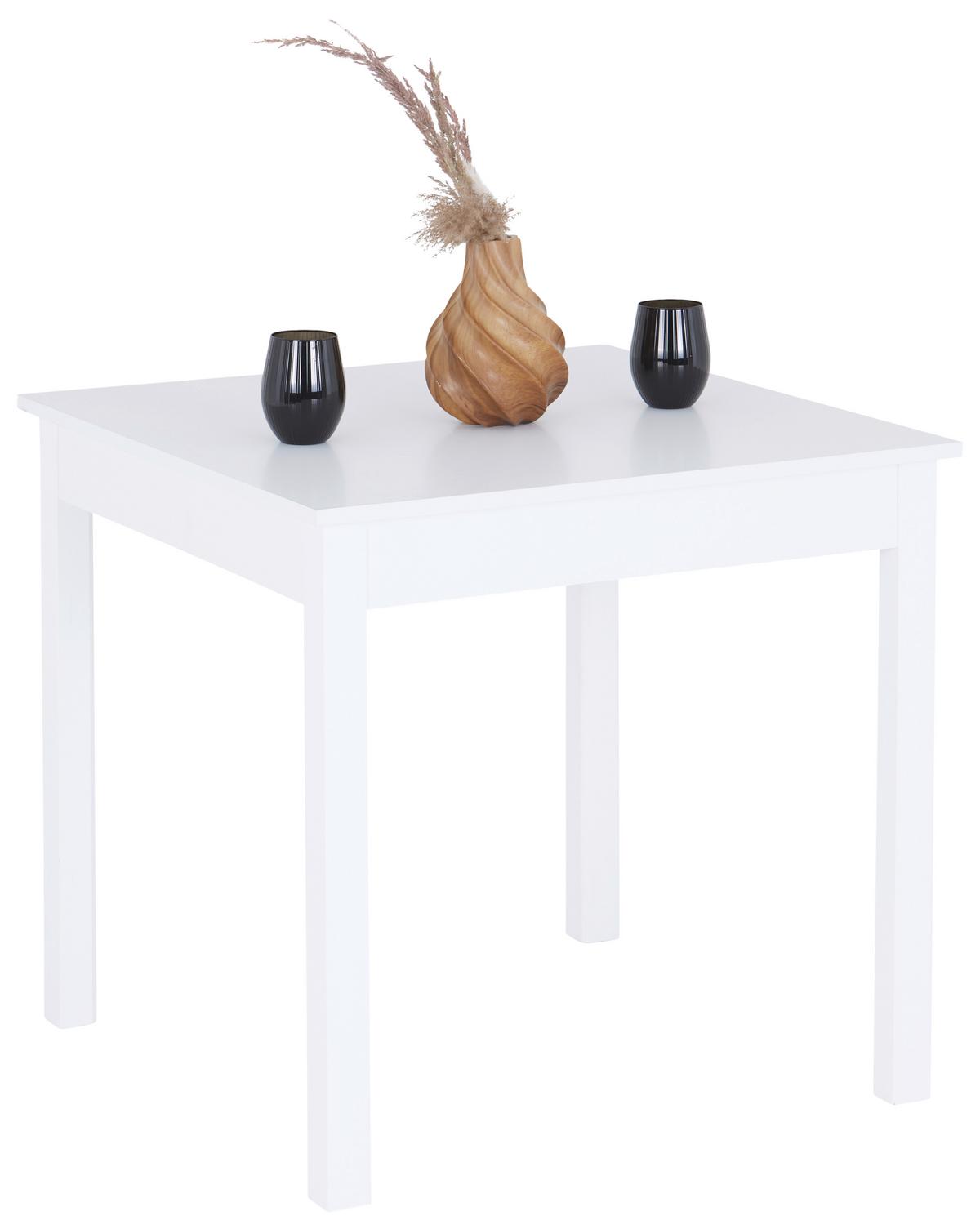 Étkezőasztal Brick 80 - fehér, Konventionell, faalapú anyag (80/76/80cm)