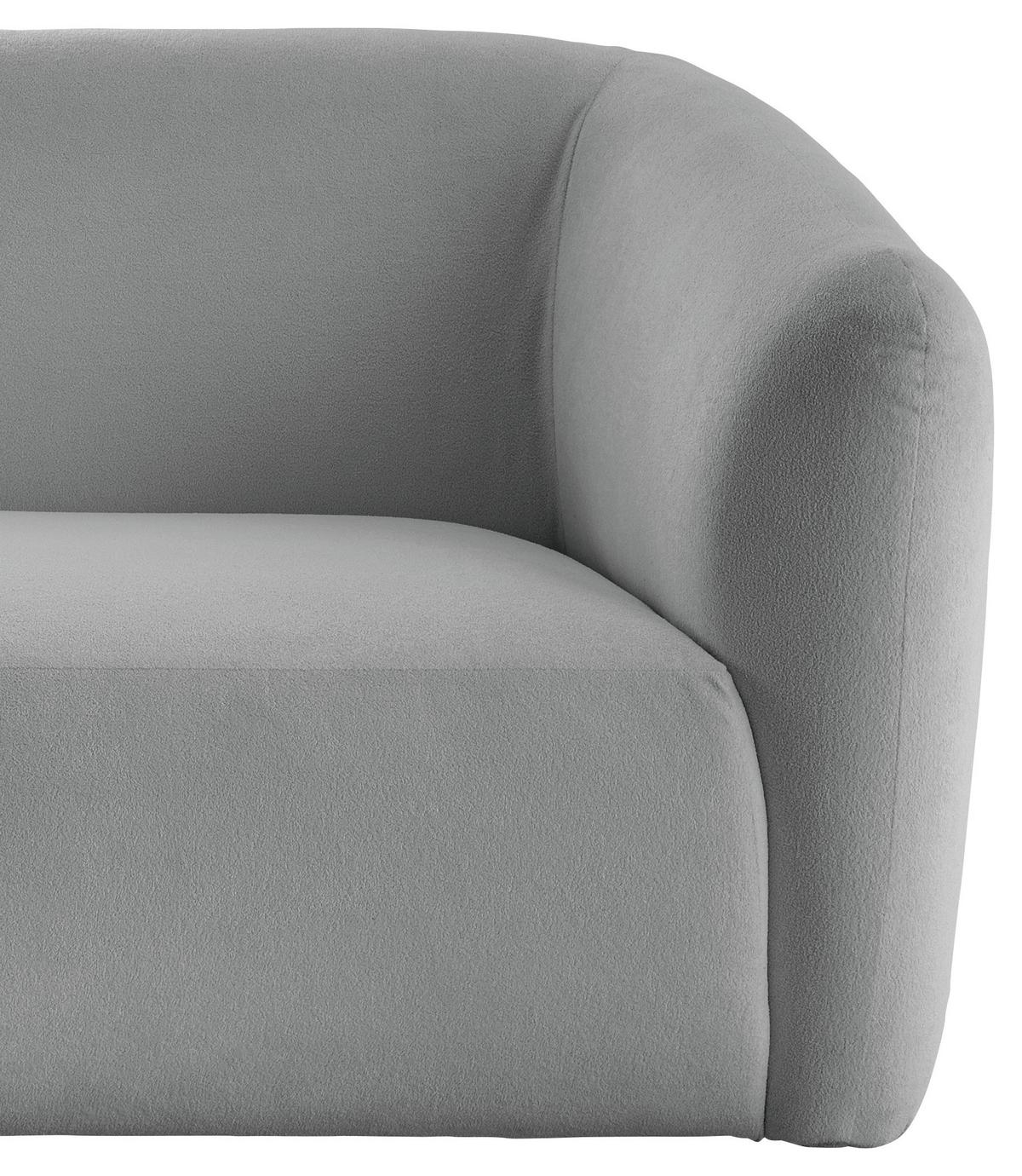 Ecksofa Jesi Silberfarben S: 238x107 Cm - Silberfarben/Schwarz, MODERN, Textil (238/107cm) - Livetastic