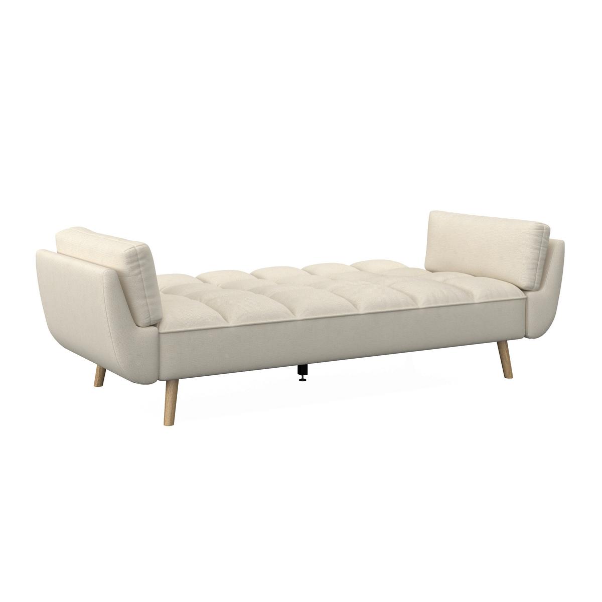 Rozkladacia pohovka CORA, krémová, max. 360 kg - krémová/prírodná farba, Modern, drevo/textil (214/92/81cm) - Bessagi Home