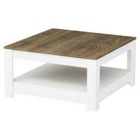KONFERENČNÝ STOLÍK ATHENA - biela/farba vlašského orecha, Design, kompozitné drevo (89/89/45cm) - Livetastic