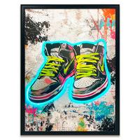 Bild Neon Black Sneaker - Multicolor/Schwarz, Basics, Holzwerkstoff/Kunststoff (50/70/3,5cm)