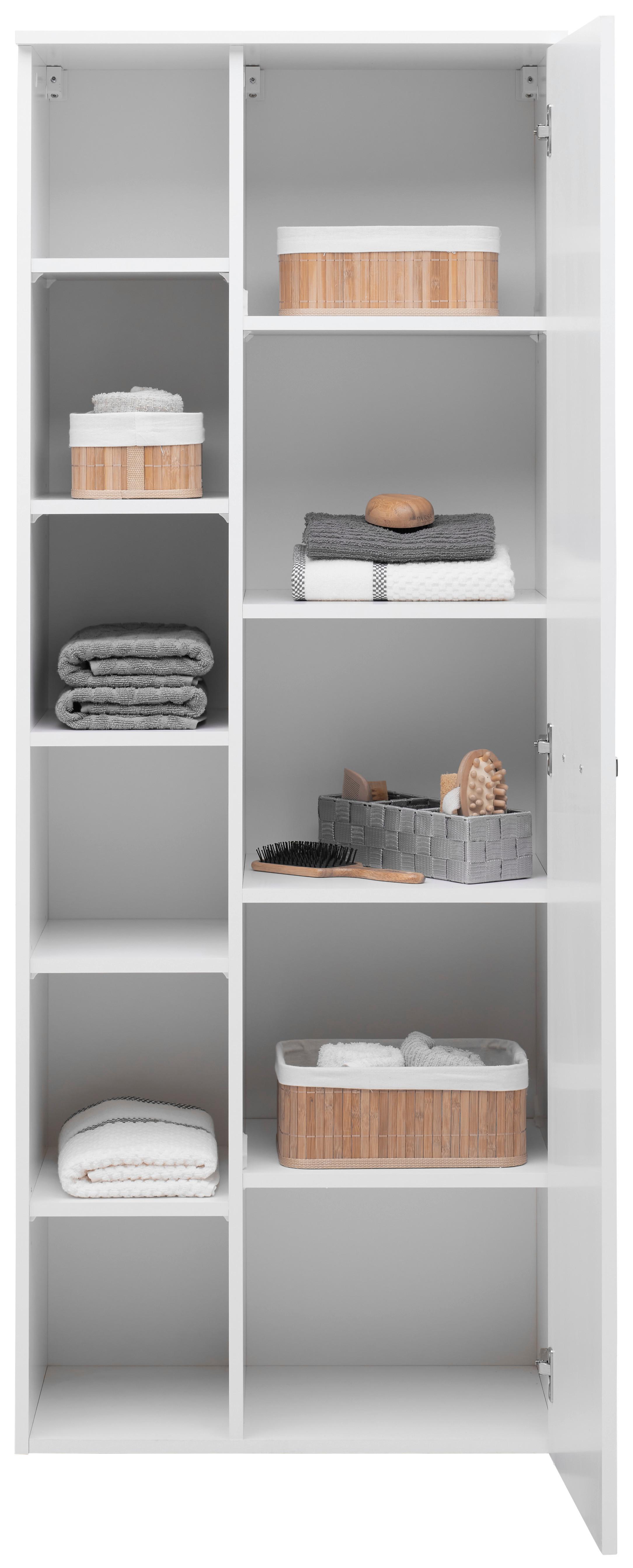 Badezimmer Hochschrank Bxh 65x168,5 Cm Weiß - Weiß, KONVENTIONELL, Holzwerkstoff (65/168,5/38,5cm) - Ondega