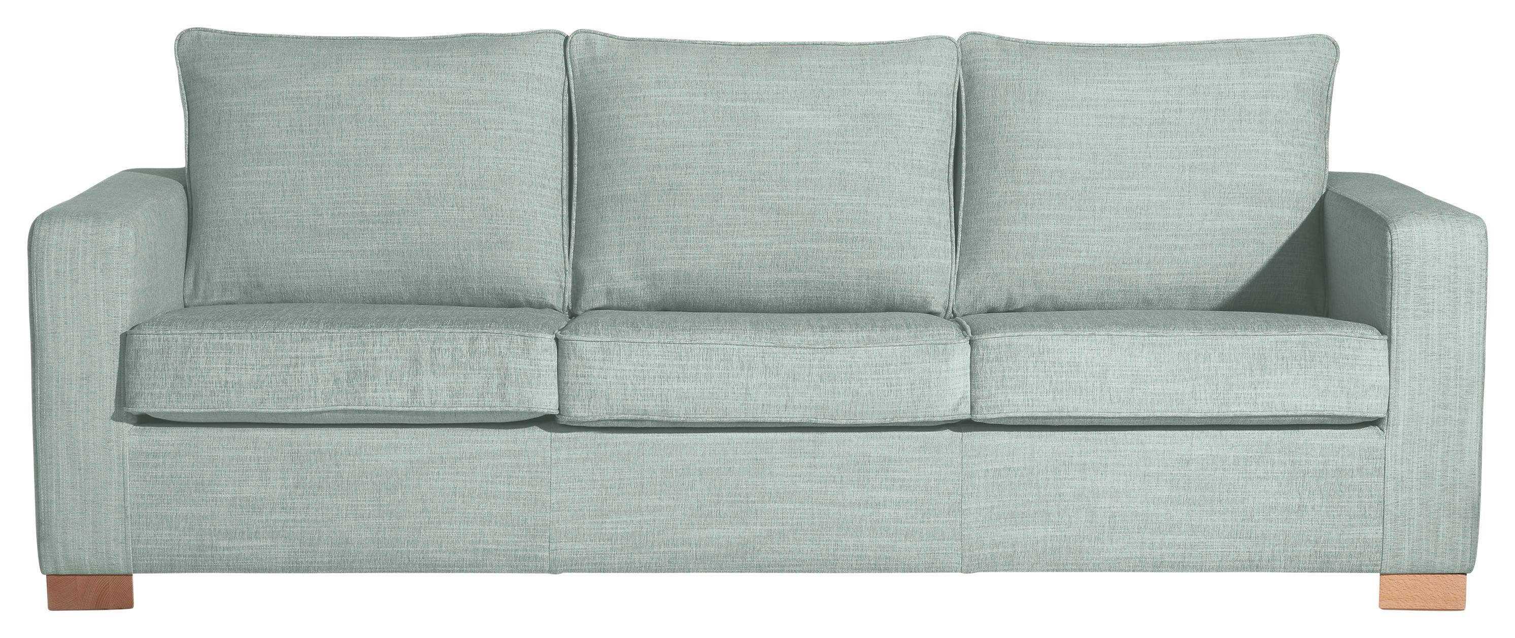 3-Sitzer-Sofa Nebraska Mit Armlehnen Eisblau Chenille - Blau/Naturfarben, Design, Textil (165/88/87cm) - Max Winzer