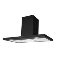 Dunstabzugshaube Schwarz Matt Bxhxt: Ca. 90x53,5-101,5x50 Cm - Design, Metall (90/53,5-101,5/50cm) - Amica