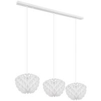 Hängeleuchte Irene H: 26 cm 3-Flammig - Weiß, Basics, Kunststoff/Metall (101/26/120cm) - Globo