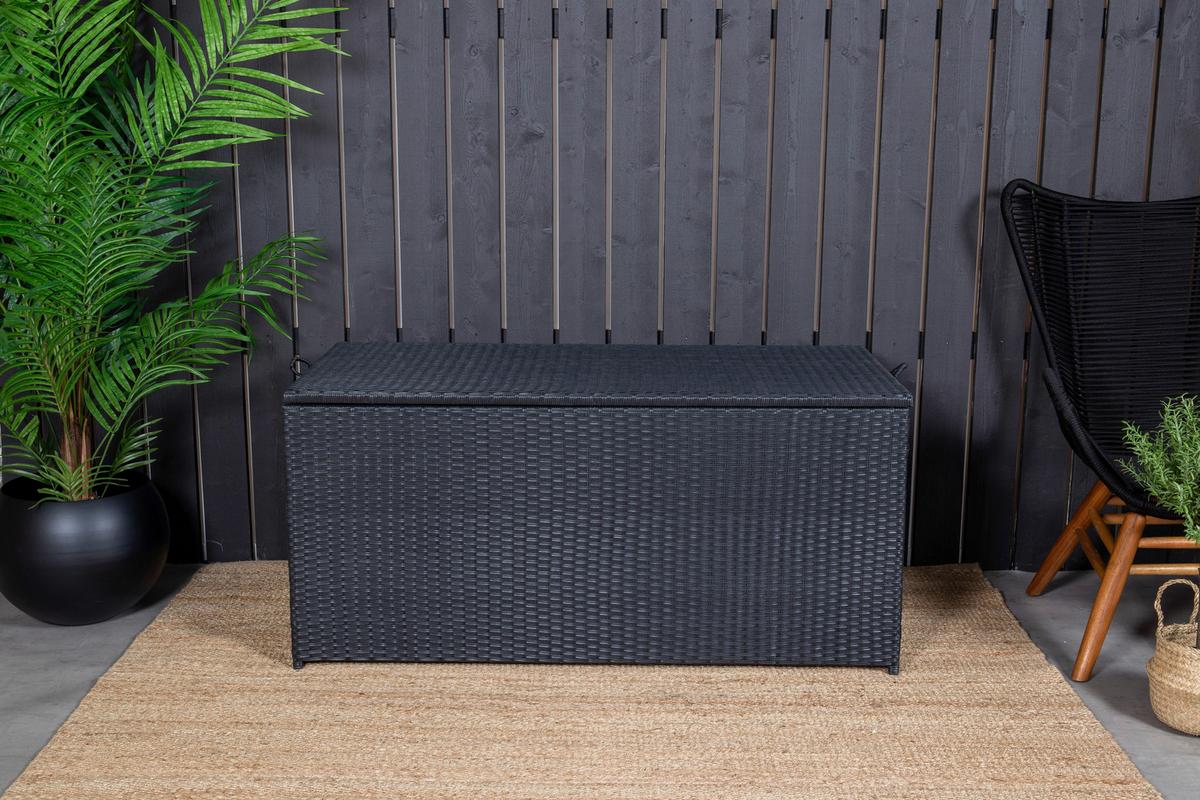 Kissenbox London - Schwarz, KONVENTIONELL, Holz (130/60/60cm) - Gardenson