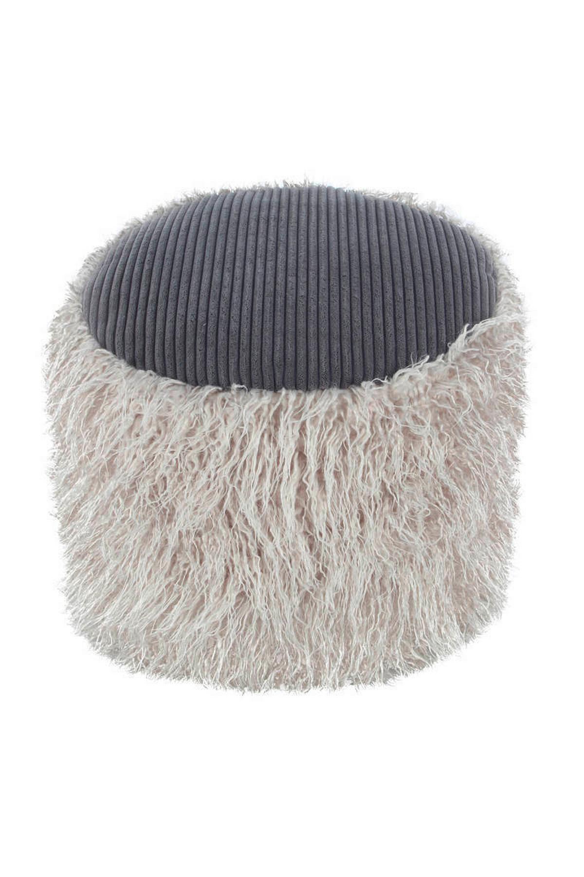 Pouf Kunststoff Hellgrau DxH: 45x38 cm - Hellgrau, Basics, Kunststoff (45/38/45cm) - Kayoom