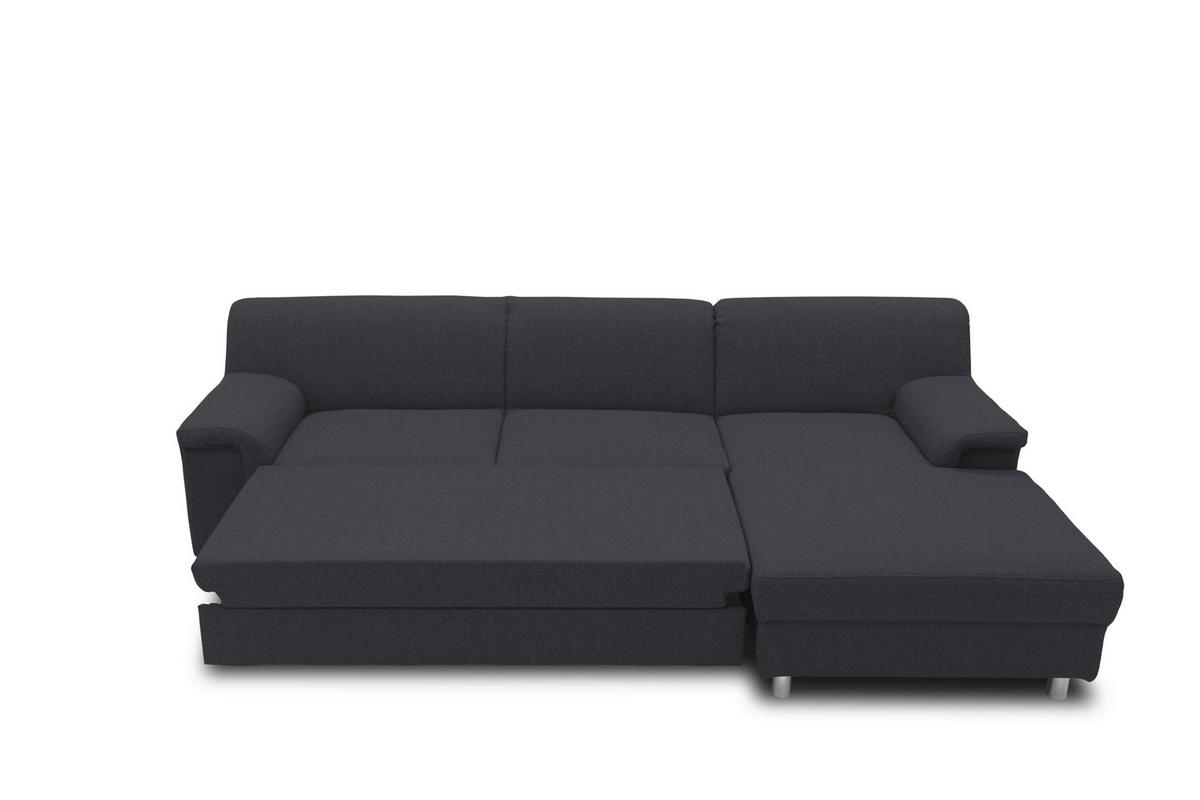 Ecksofa Jamie - Chromfarben/Schlammfarben, KONVENTIONELL, Textil (252/150cm) - MID.YOU