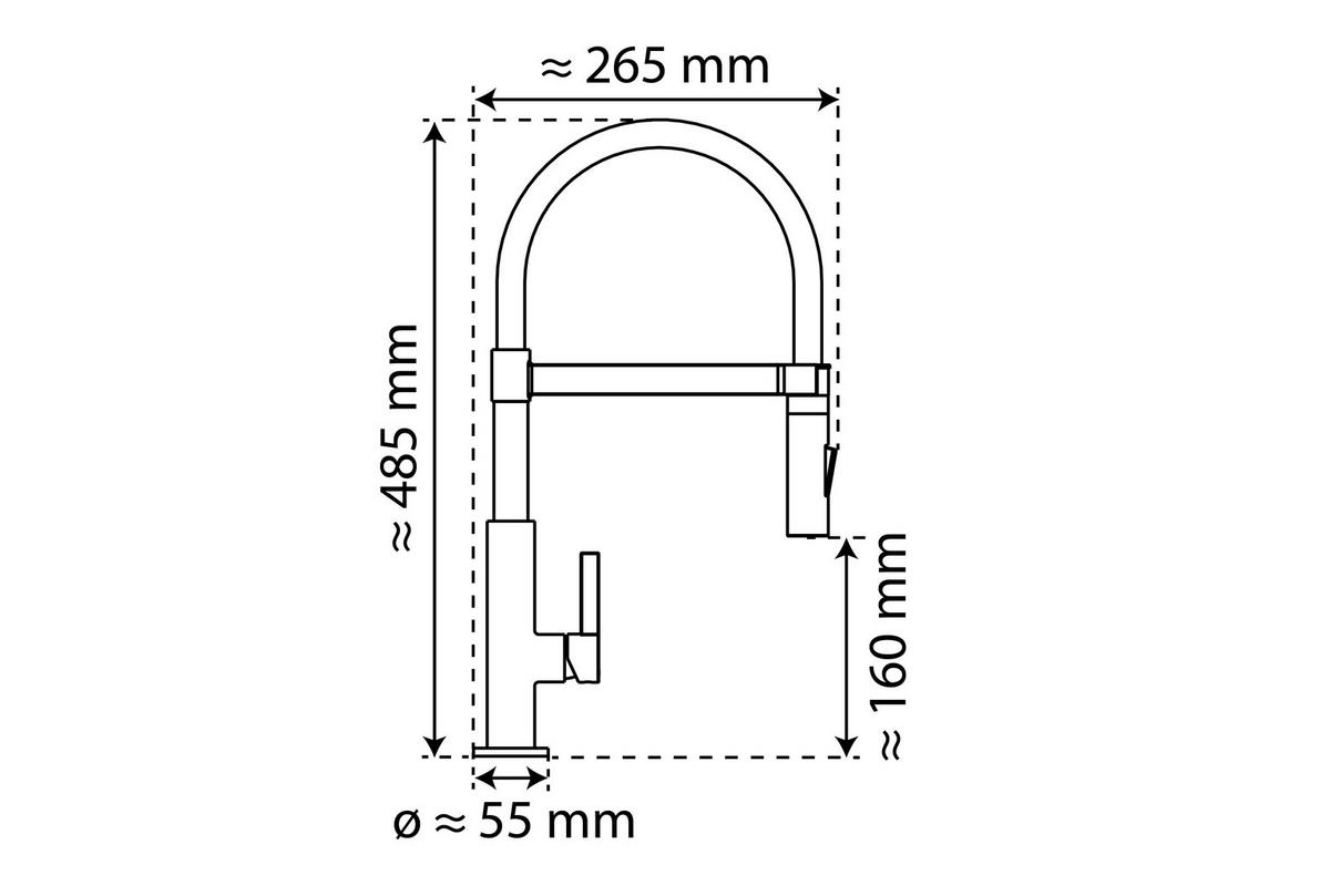KUCHYNSKÁ BATÉRIA SISTANT BERN - čierna, Basics (5,5/48,5/26,0cm) - Sistant