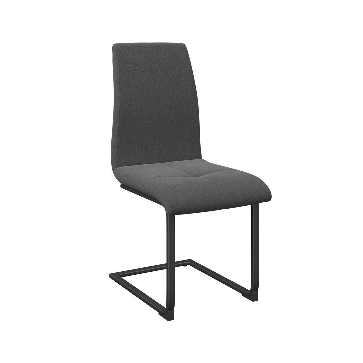 Schwingstuhl Tristan Webstoff schwarz, B: 41cm - Schwarz, MODERN, Holz/Textil (41/102/58cm) - James Wood