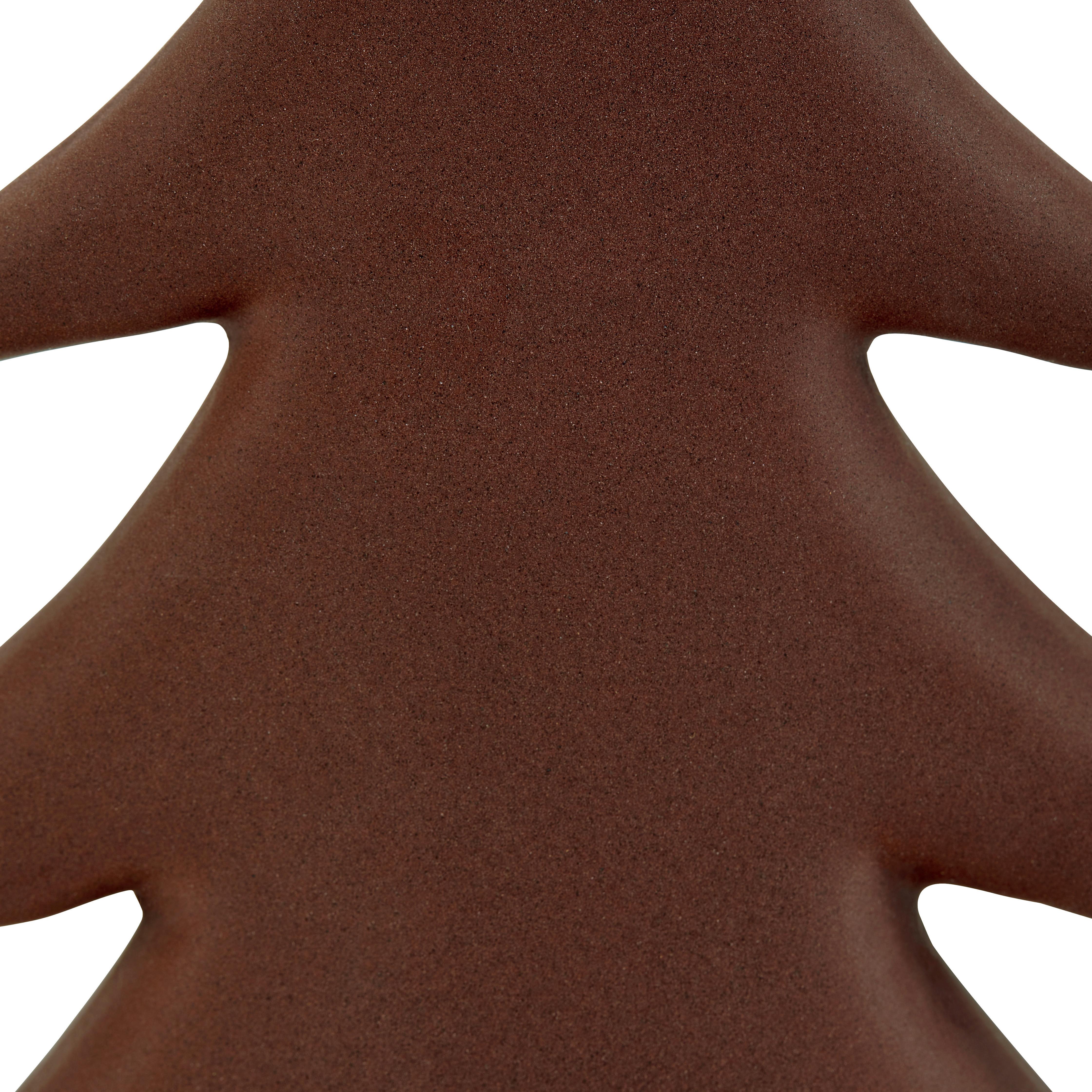 Dekoweihnachtsbaum Keramik Zum Stellen - Braun, KONVENTIONELL, Keramik (19,9/6/31,1cm) - Ondega