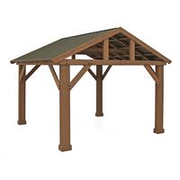 Pavillon YUKon 366x427 cm Wetterfest Regenabweisend - Naturfarben, Basics, Holz/Metall (366/330/427cm)