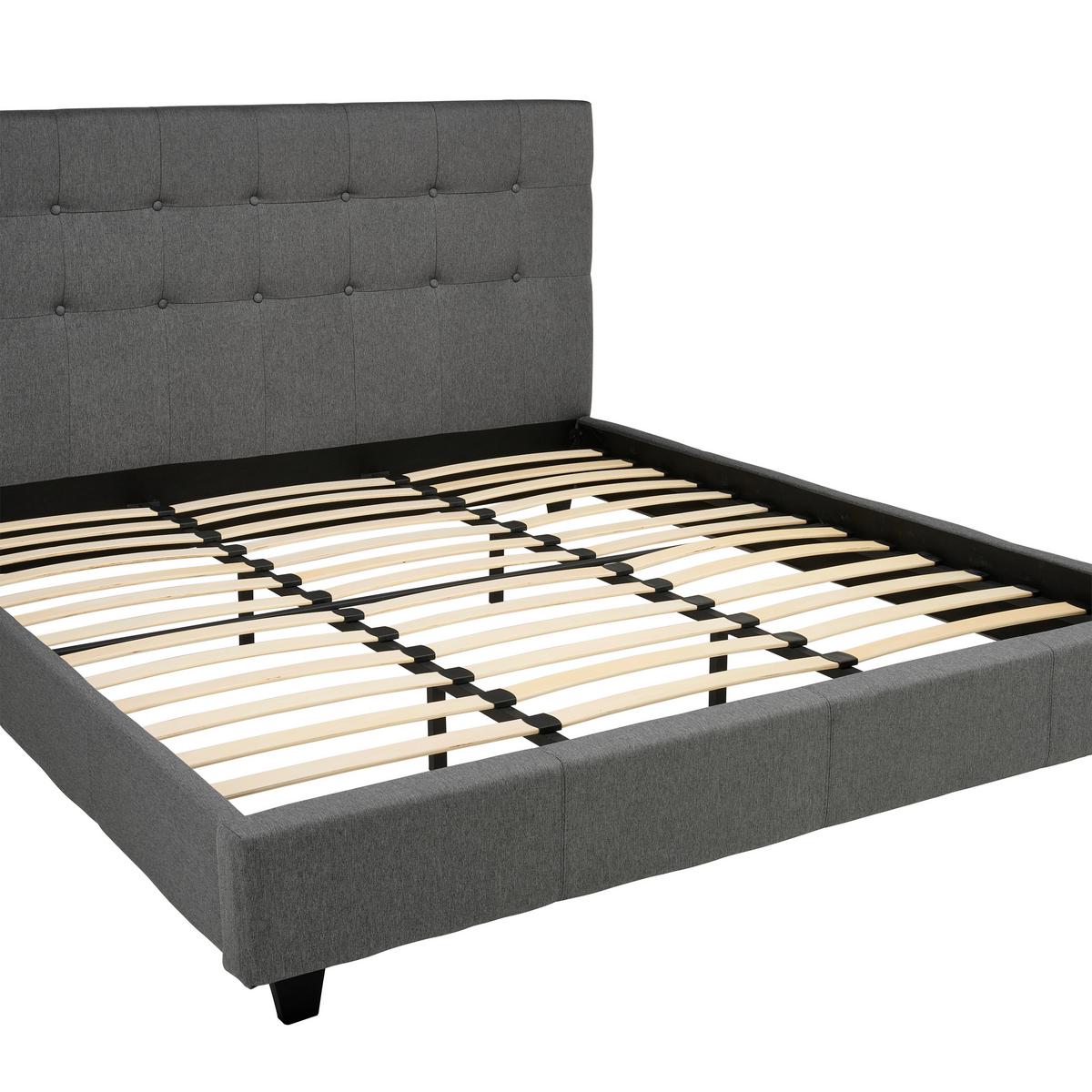 Polsterbett Livorno - Anthrazit, MODERN, Holz/Textil (180/200cm) - Carryhome