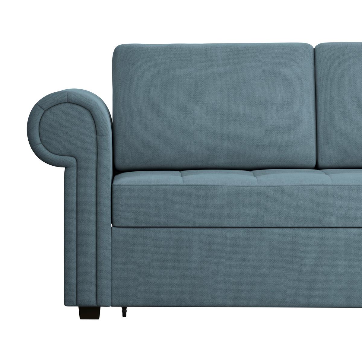 Ecksofa Oslo Petrol B: 260 Cm - Petrol, ROMANTIK / LANDHAUS, Textil (260/85/155cm) - James Wood
