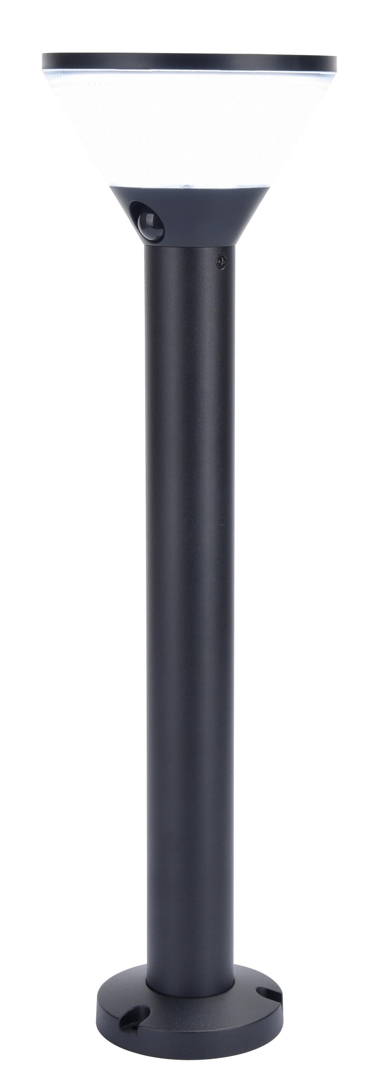 Solarleuchte Karlo Weiß Schwarz D: 13 Cm - Schwarz/Weiß, Basics, Kunststoff/Metall (13/45cm)