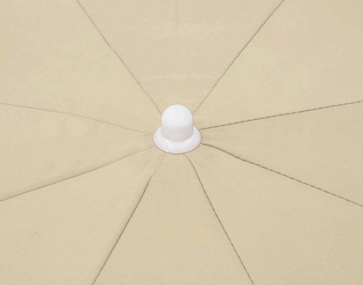 Sonnenschirm Ibiza BxHxT: 120x225x180 cm Naturfarben - Naturfarben/Weiß, Basics, Textil/Metall (120/225/180cm) - Schneider