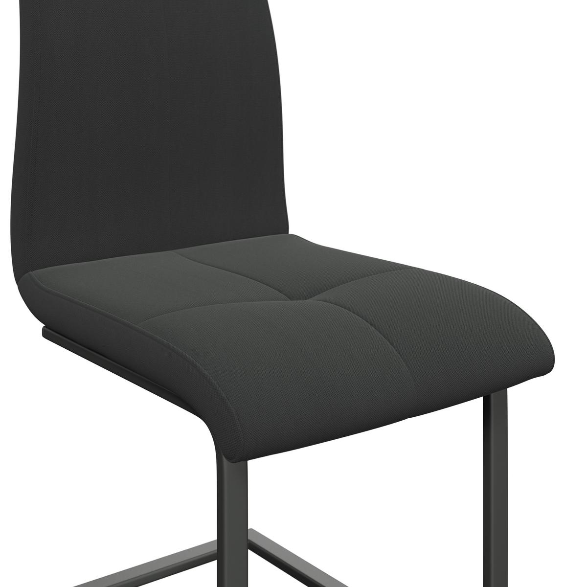Schwingstuhl Tristan Webstoff anthrazit, B: 41cm - Anthrazit/Schwarz, MODERN, Holz/Textil (41/102/58cm) - James Wood