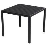 Gartentisch Mila Aluminium Pulverbeschichtet, L 90 cm - Schwarz, MODERN, Kunststoff/Metall (90cm) - Ondega