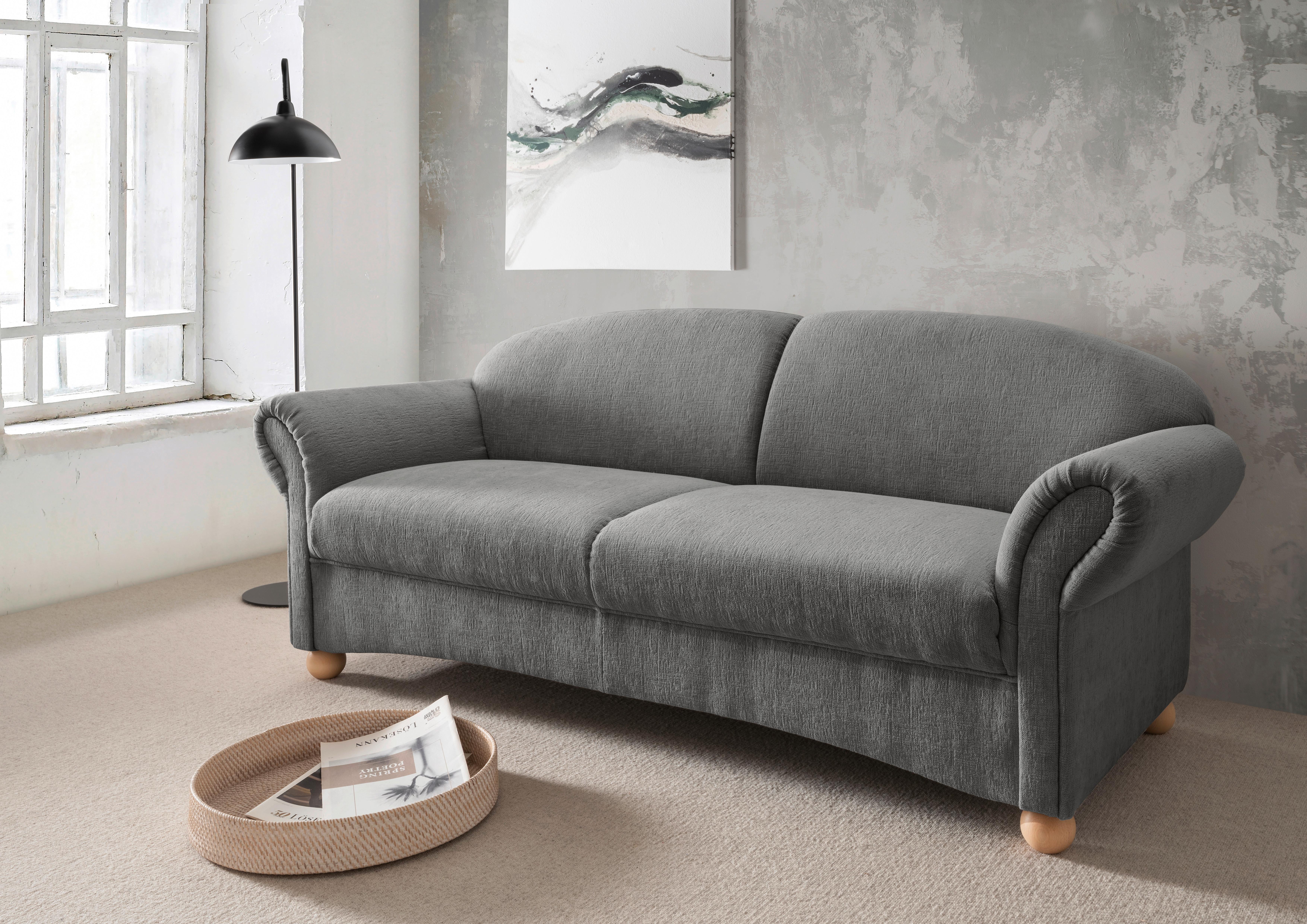 2,5-SITZER Torello Graubraun B: 198cm - Wildeiche/Graubraun, KONVENTIONELL, Textil (198/84/80cm) - Livetastic