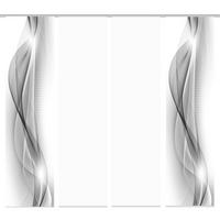 Flächenvorhang 4-Tlg. Neblana B: 60 cm, Grau, Blickdicht - Grau, Basics, Textil (60/245cm)
