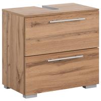 Waschbeckenunterschrank Carlos B: 60,2 cm Eichefarben - Eichefarben/Silberfarben, KONVENTIONELL, Holzwerkstoff (60,2/59,1/35cm) - MID.YOU