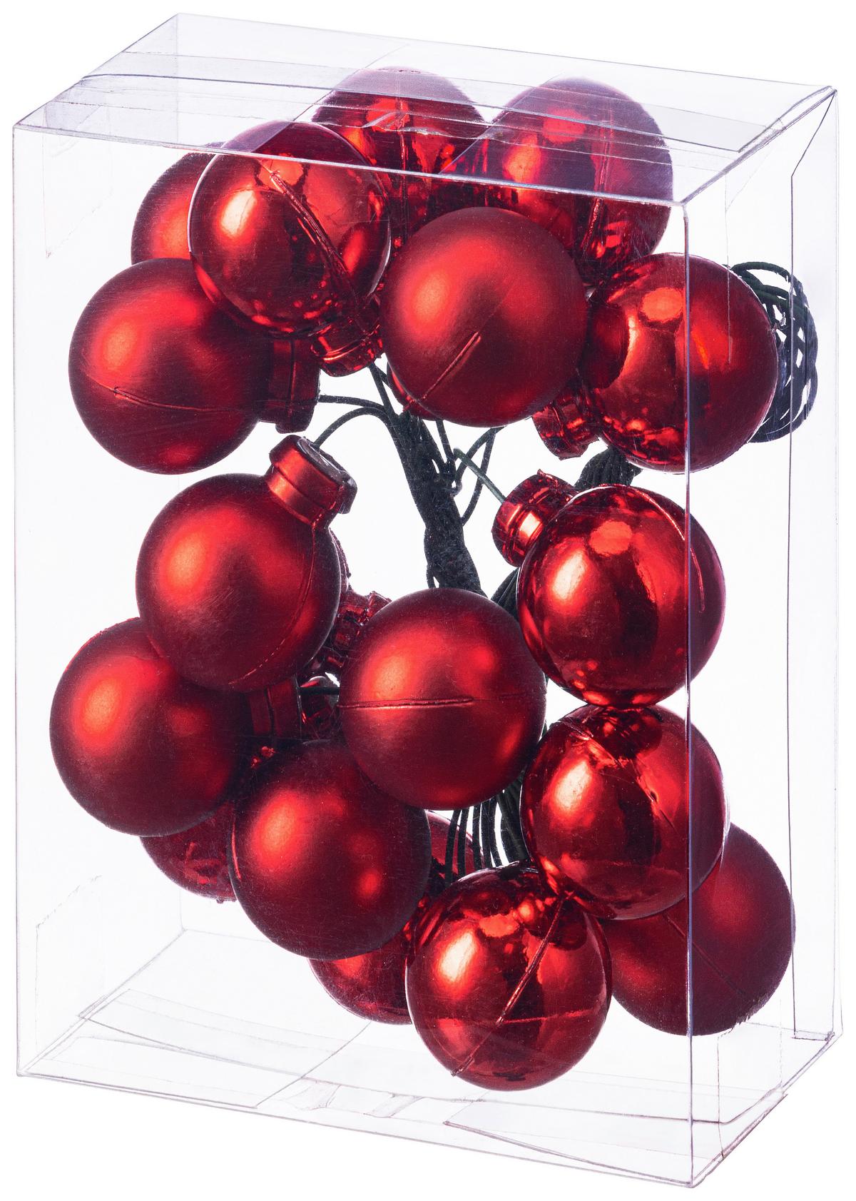 CHRISTBAUMKUGEL Neli, Rot/Goldfarben - Rot/Goldfarben, KONVENTIONELL, Kunststoff/Metall (2cm) - Luca Bessoni