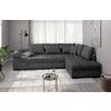 Eckschlafsofa Alvito Anthrazit S: 298x202 Cm - Anthrazit/Schwarz, MODERN, Textil (298/202cm) - MID.YOU