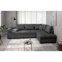 Eckschlafsofa Alvito Anthrazit S: 298x202 Cm - Anthrazit/Schwarz, MODERN, Textil (298/202cm) - MID.YOU