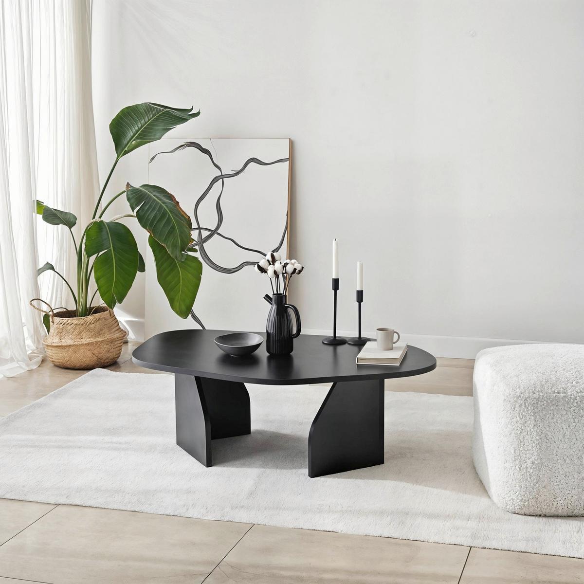 COUCHTISCH Schwarz B: 100cm - Schwarz, MODERN, Holzwerkstoff (100/35/60cm)
