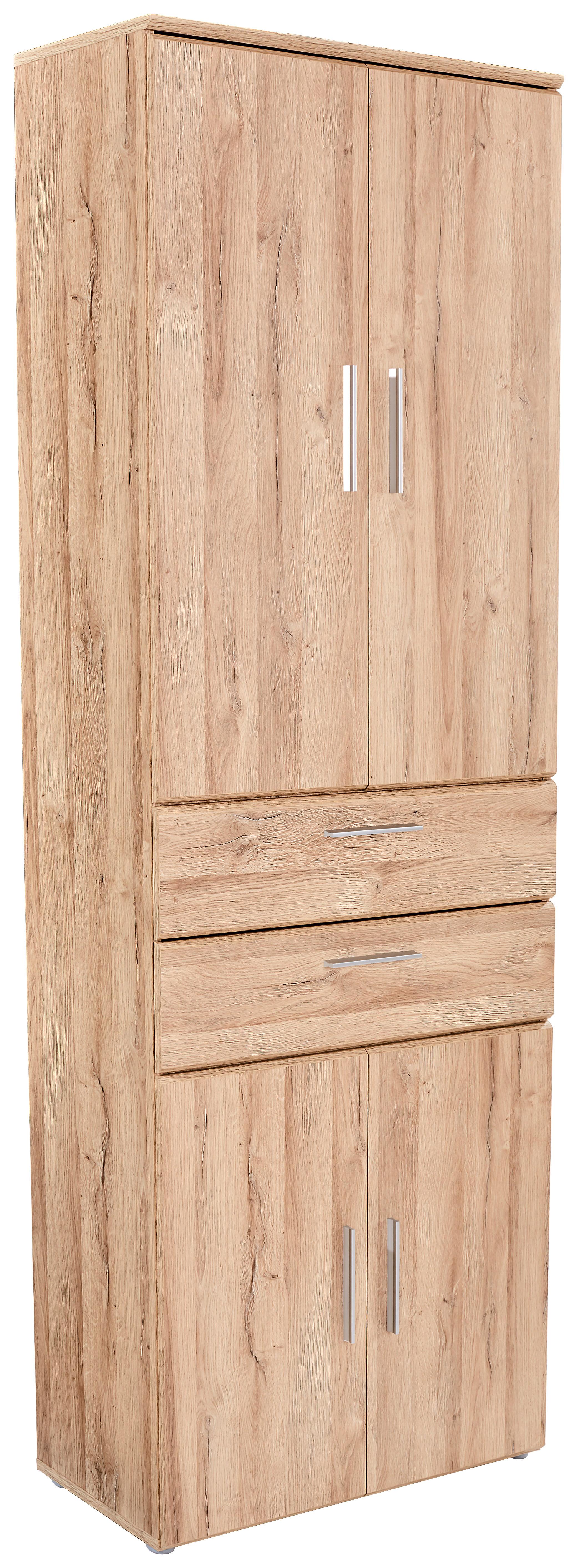 Aktenschrank Mindi Eiche Dekor B 80,5 cm - Eichefarben, MODERN, Holzwerkstoff/Kunststoff (80,5/219,9/34,1cm)