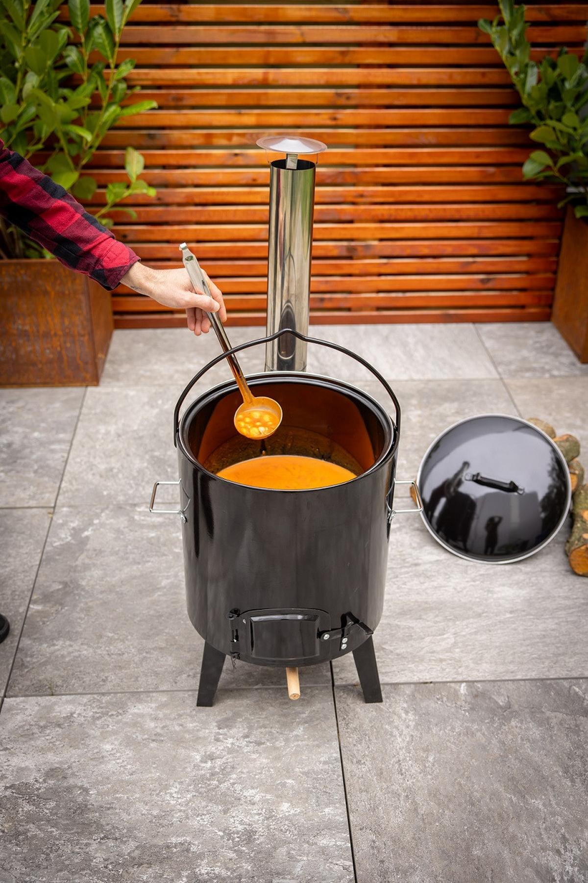 Dutch Oven Metall - Schwarz, LIFESTYLE, Metall (45,5/92/49,5cm)
