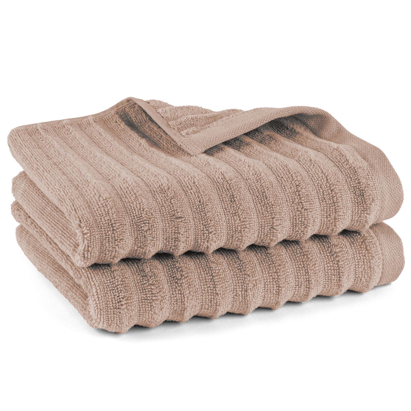 FROTTIERSET Welle 2er Set Hellbraun