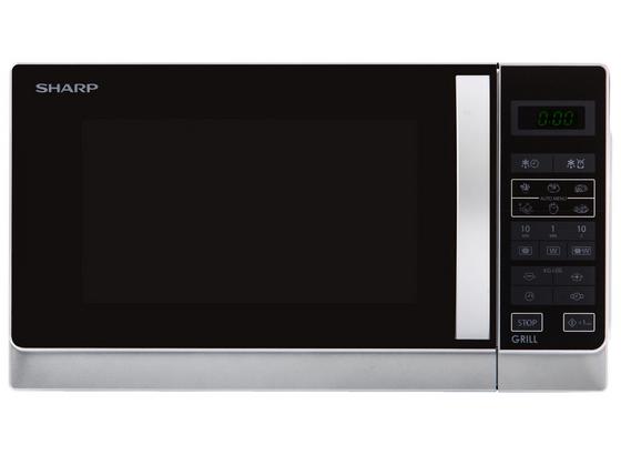Mikrowelle mit Grill R-642inw - Silberfarben, MODERN, Glas/Kunststoff (44/26/36cm) - Sharp Mikrowelle mit Grill R-642inw - Silberfarben, MODERN, Glas/Kunststoff (44/26/36cm) - Sharp