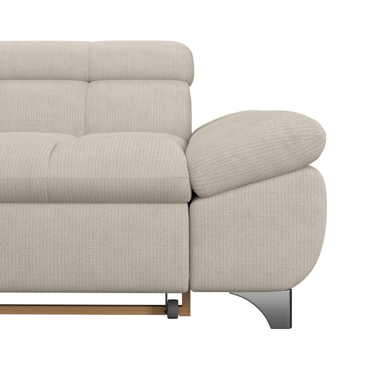 Ecksofa Gemini Beige, B: 234cm - Chromfarben/Beige, KONVENTIONELL, Textil (234/312cm)