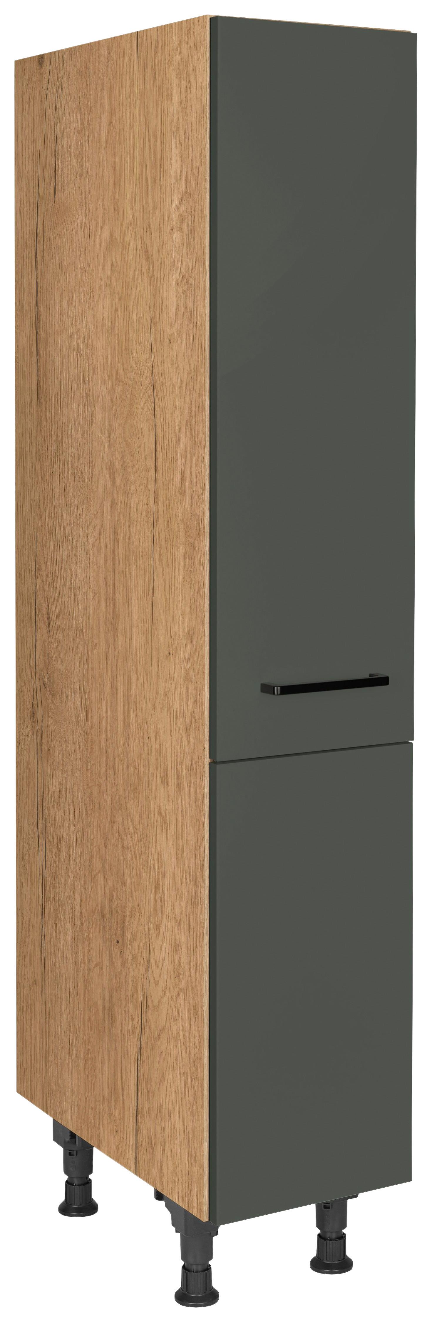Apothekerschrank Easytouch - Eichefarben/Grün, MODERN, Holzwerkstoff/Metall (30/168/58cm) - Nobilia