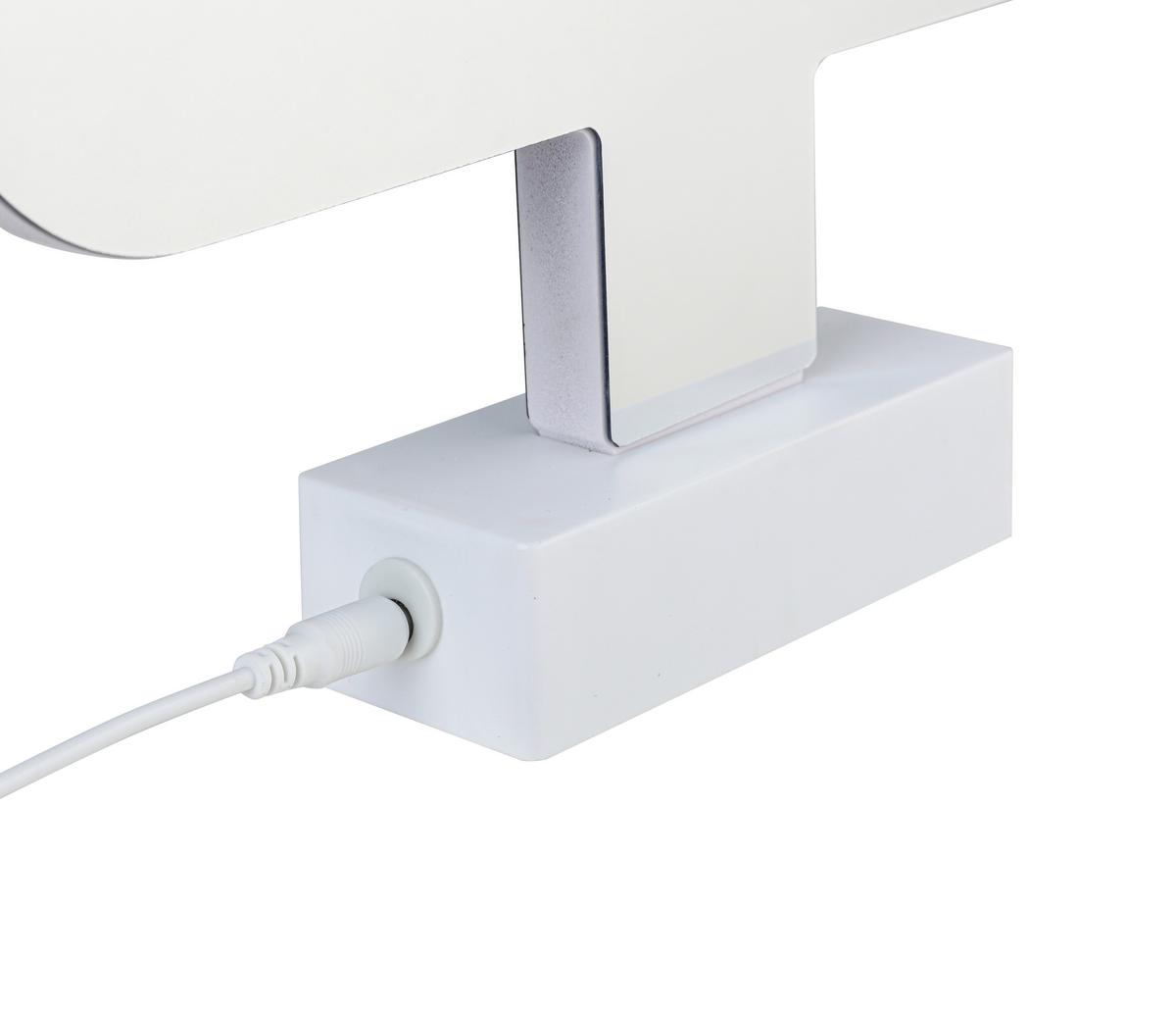 LED-Dekoleuchte Cathleen - Chromfarben/Weiß, Basics, Kunststoff (25,4/4,6/15,2cm) - Luca Bessoni